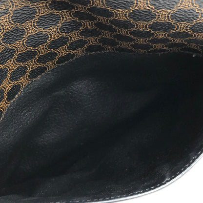 CELINE Macadam Front belt Crossbody Shoulderbag Black Vintage Old CELINE 3raz4y