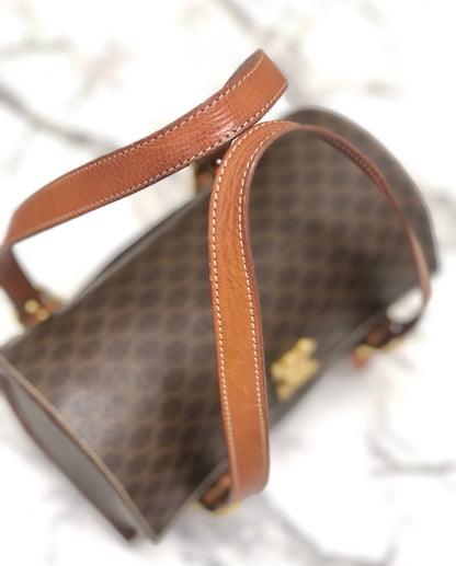 CELINE Macadam Blason Triomphe Box 手提包 棕色 復古 舊款 CELINE ifc326