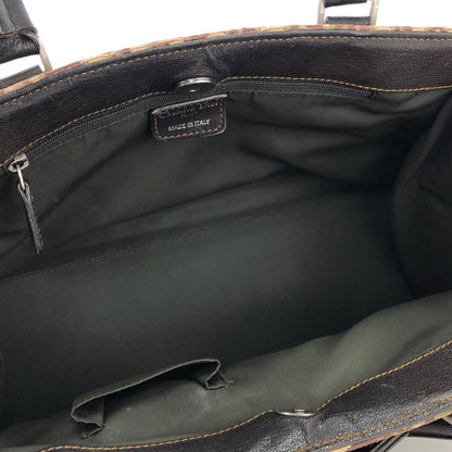 Christian Dior Trotter 提花小號波士頓包手提包棕色復古舊款 r58d7d