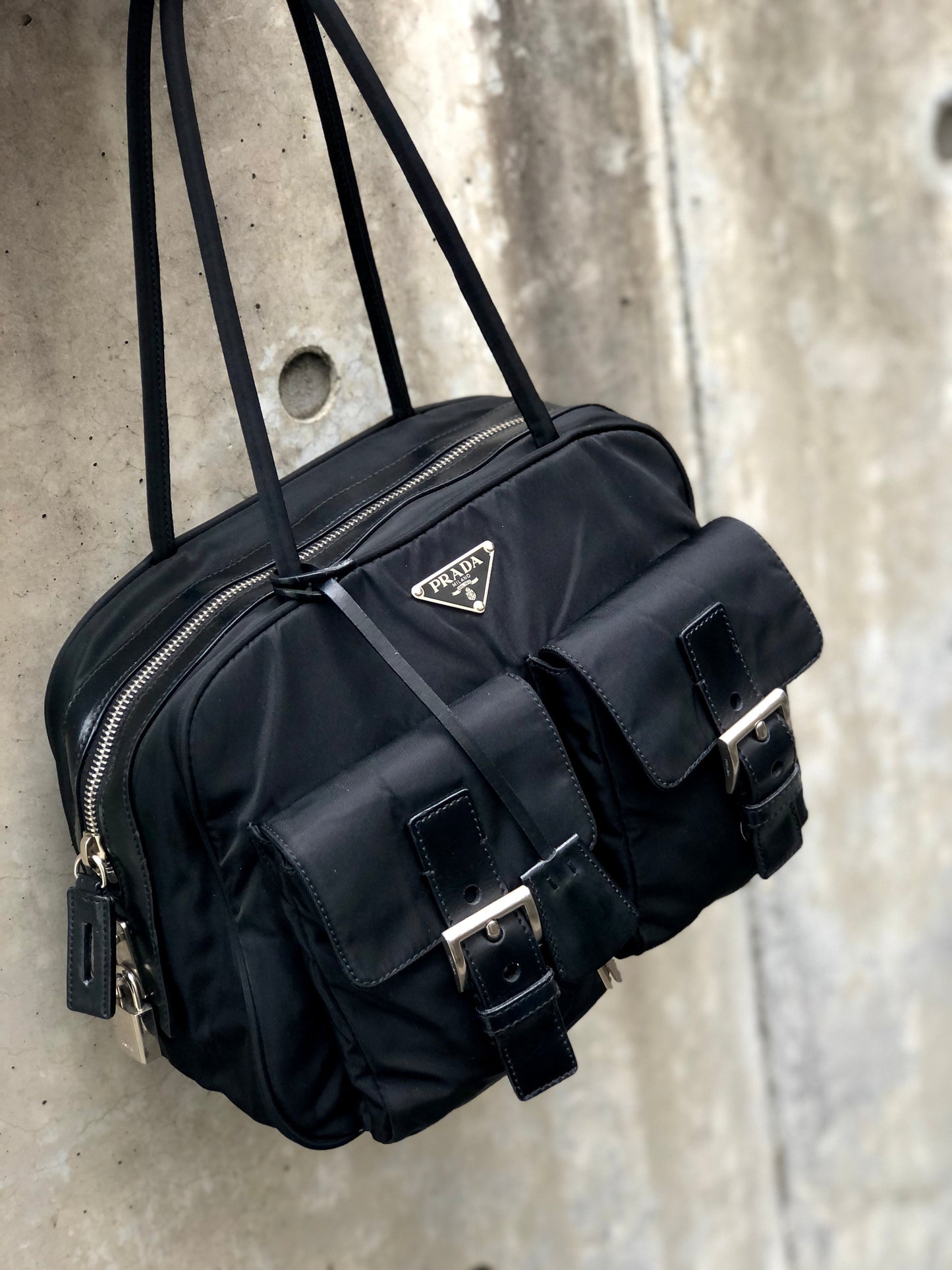 Prada Triangle Logo Shoulder Bag