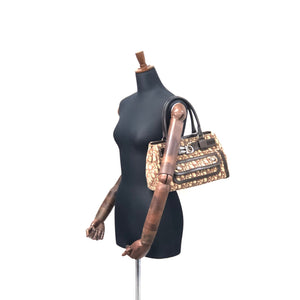 Christian Dior Trotter Jacquard Small Bostonbag Handbag Brown Vintage Old r58d7d