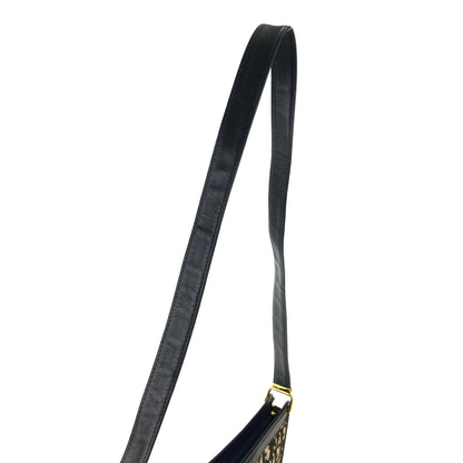 Christian Dior Trotter Jaguar Shoulderbag Handbag Navy Vintage Old u6xe25