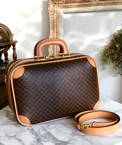 CELINE Macadam Mini trunk Handbag Shoulder bag Brown Vintage Old CELINE hx7anp