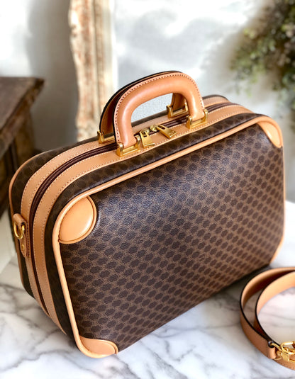 CELINE Macadam Mini trunk Handbag Shoulder bag Brown Vintage Old CELINE hx7anp