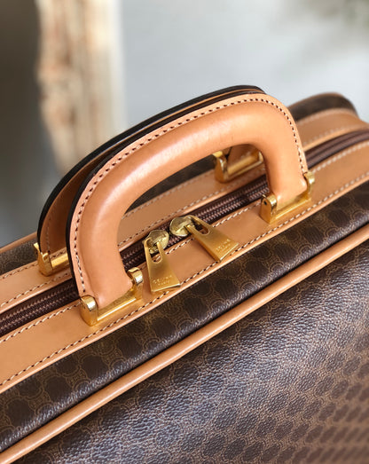 CELINE Macadam Mini trunk Handbag Shoulder bag Brown Vintage Old CELINE hx7anp
