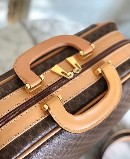 CELINE Macadam Mini trunk Handbag Shoulder bag Brown Vintage Old CELINE hx7anp