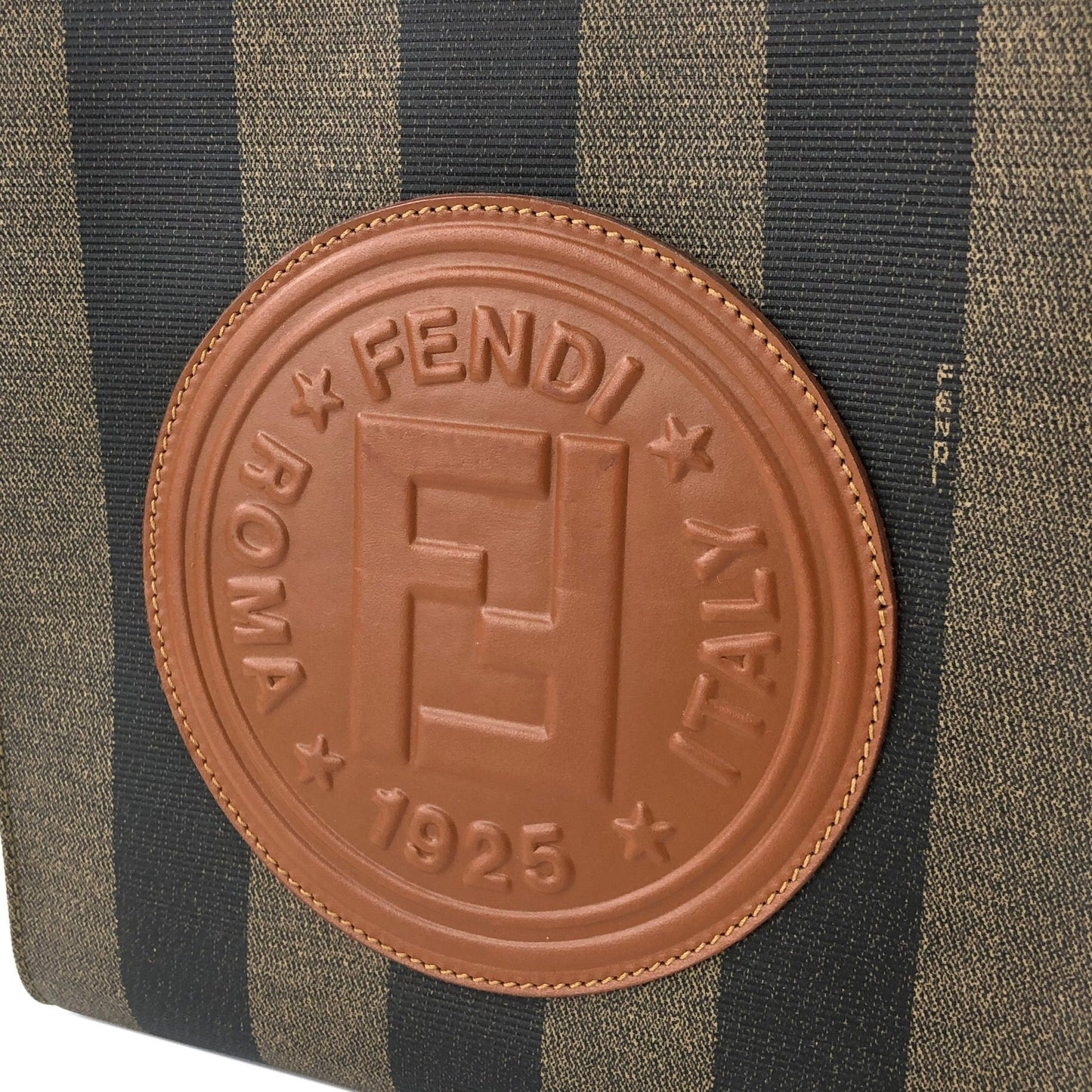 FENDI Pecan pattern Logo Small Handbag Backpack Brown Vintage Old rgkhfh