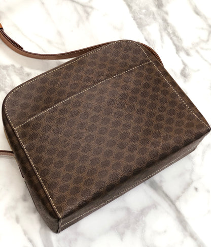 CELINE Macadam Square Crossbody Shoulder bag Brown Vintage Old CELINE 25tn36