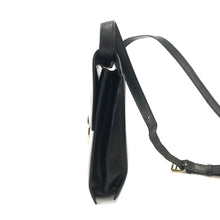 Load image into Gallery viewer, CELINE Circle logo Leather Shoulder bag Black Vintage Old Celine 38dgea

