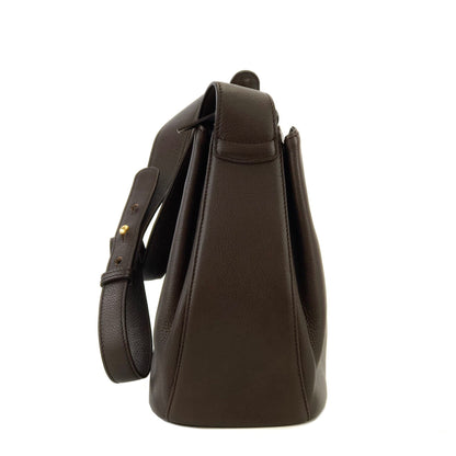 LOEWE Anagram logo Leather Shoulder bag Brown Vintage Old 8dbcg7