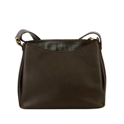 LOEWE Anagram logo Leather Shoulder bag Brown Vintage Old 8dbcg7