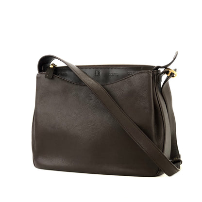 LOEWE Anagram logo Leather Shoulder bag Brown Vintage Old 8dbcg7