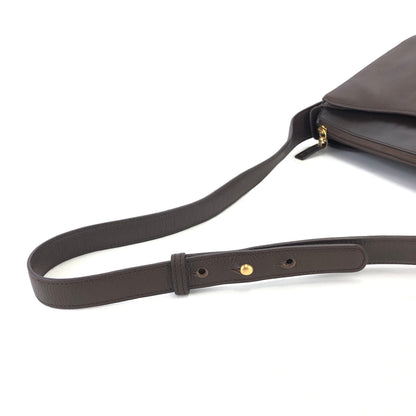 LOEWE Anagram logo Leather Shoulder bag Brown Vintage Old 8dbcg7