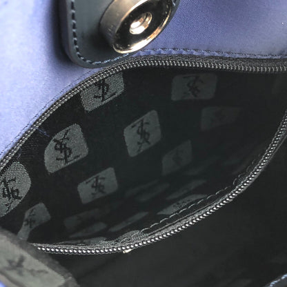 Yves Saint Laurent One handle Handbag Nylon Navy Vintage Old YSL d7vj74