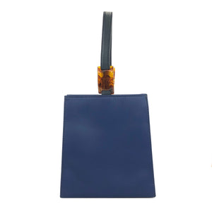 Yves Saint Laurent One handle Handbag Nylon Navy Vintage Old YSL d7vj74