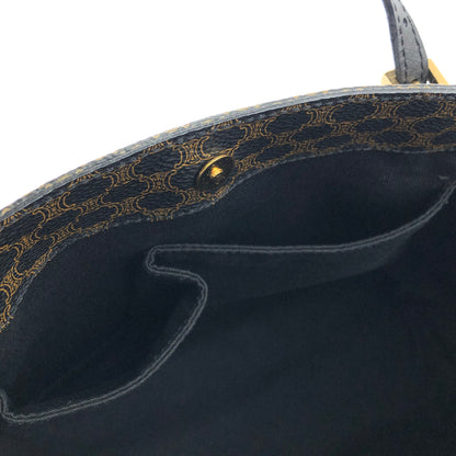 CELINE Macadam PVC Leather Tote bag Black Vintage old celine npen6k