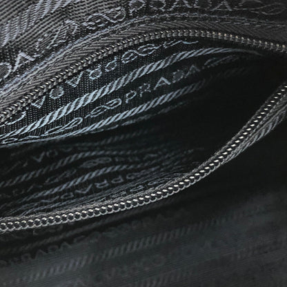 PRADA Triangle logo Saffiano leather Boston bag Crossbody Shoulder bag Blue Vintage mghj7s