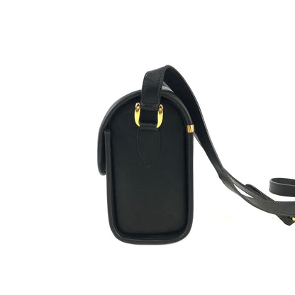 GUCCI 標誌皮革斜背包單肩包黑色舊款 gucci 復古 hdbtkh