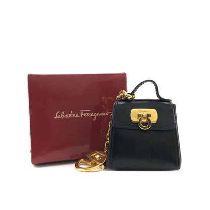 Salvatore Ferragamo Gancini 包款吊飾鑰匙圈 黑色 復古 ccs7ab