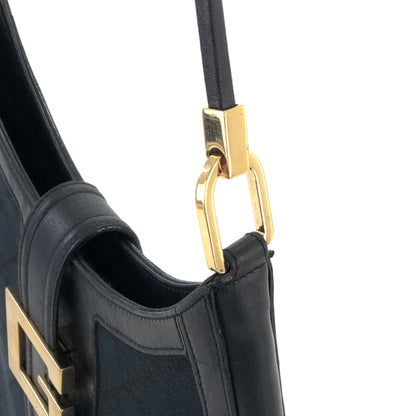 GUCCI G Logo GG canvas Hobobag Shoulderbag Black Vintage Old GUCCI kxy4ms