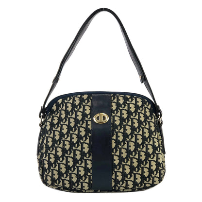 Christian Dior Logo Trotter Oblique 提花肩背包 海軍藍 復古 舊款 grfb4z