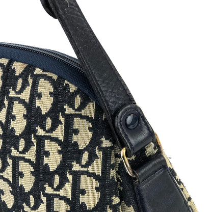 Christian Dior Logo Trotter Oblique 提花肩背包 海軍藍 復古 舊款 grfb4z