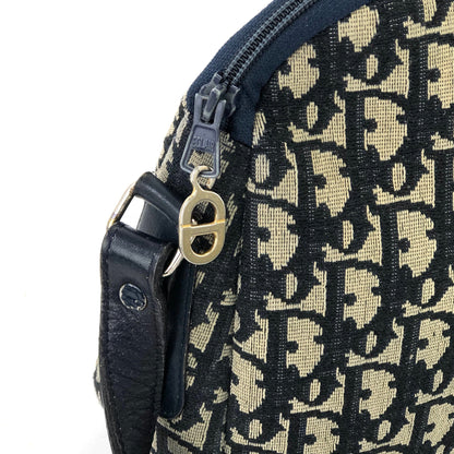 Christian Dior Logo Trotter Oblique 提花肩背包 海軍藍 復古 舊款 grfb4z