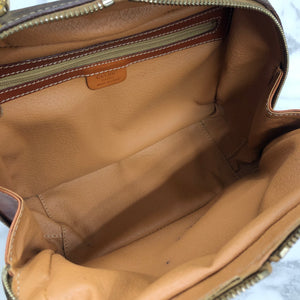 CELINE Macadam Handbag Vanity bag Brown Vintage OldCELINE 2uhtjy