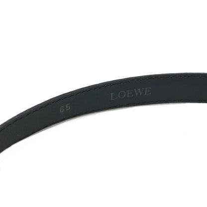 LOEWE Anagram Lizard embossed Belt Black Vintage Old wuern6
