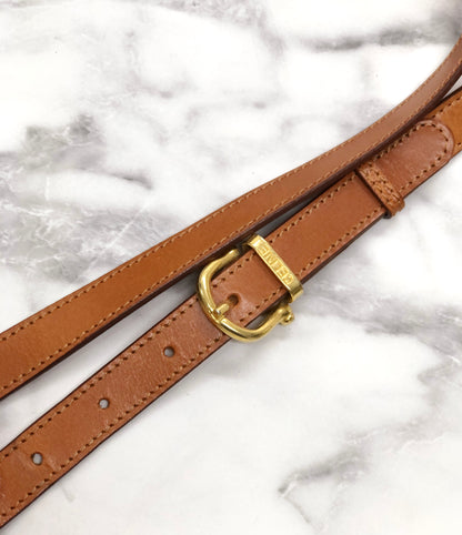 CELINE Macadam Flap Front belt Crossbody Shoulder bag Brown Vintage Old CELINE vhgz5e