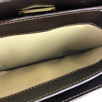 LOEWE Anagram Front Lock Leather 2WAY MiniBag Shoulder Bag Brown fbbxzn