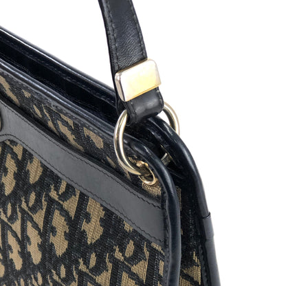 Christian Dior Trotter Oblique 提花肩背包 手袋 海軍藍 復古 舊款 83hjfi