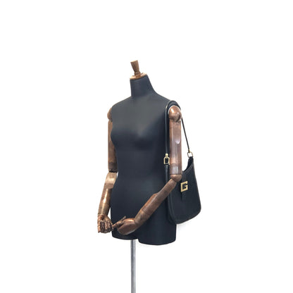 GUCCI G Logo GG canvas Hobobag Shoulderbag Black Vintage Old GUCCI kxy4ms