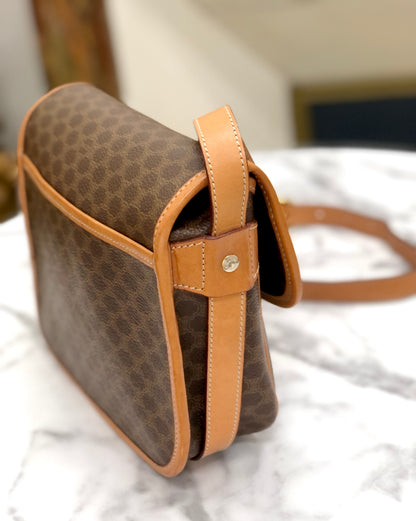 CELINE Macadam Blason 扣式斜背包 棕色 復古 舊款 Celine d3aexg