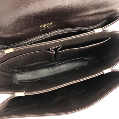 CELINE Blason Triomphe Shoulder bag Brown Old CELINE vintage 85uiw4