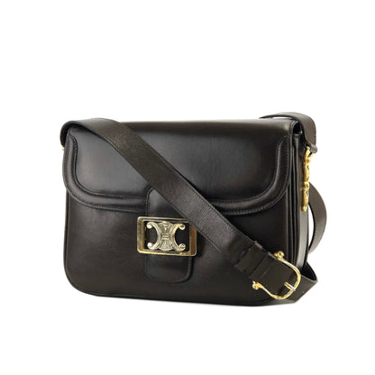CELINE Blason Triomphe Shoulder bag Brown Old CELINE vintage 85uiw4