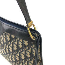 Load image into Gallery viewer, Christian Dior Logo Trotter Oblique Jacquard Shoulder bag Navy Vintage Old th6ugm
