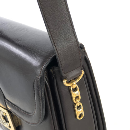 CELINE Blason Triomphe Shoulder bag Brown Old CELINE vintage 85uiw4