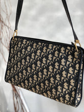 Load image into Gallery viewer, Christian Dior Logo Trotter Oblique Jacquard Shoulder bag Navy Vintage Old th6ugm
