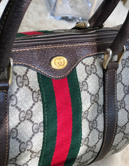 GUCCI GG plus Sherry line Boston bag Hansbag Beige Vintage Old Gucci dwviem