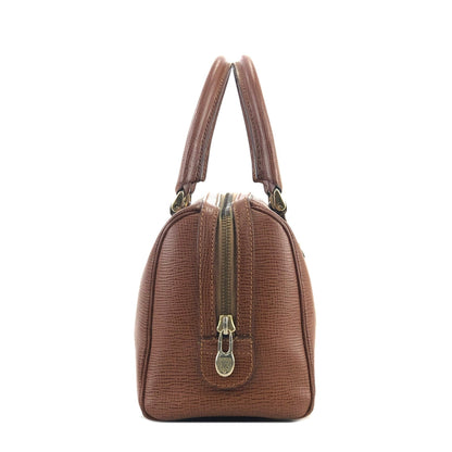 CELINE Blason embossed 2Way Bostonbag Handbag Shoulderbag Brown Vintage Old CELINE 2ungjn