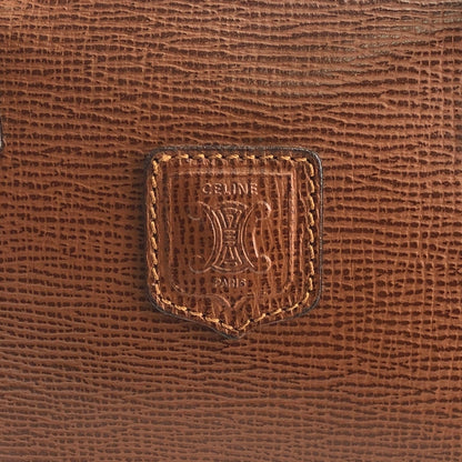 CELINE Blason embossed 2Way Bostonbag Handbag Shoulderbag Brown Vintage Old CELINE 2ungjn