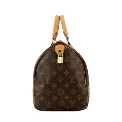 LOUIS VUITTON Monogram Speedy 30 Boston bag Handbag M41526 Brown Vintage Old ha3zjt