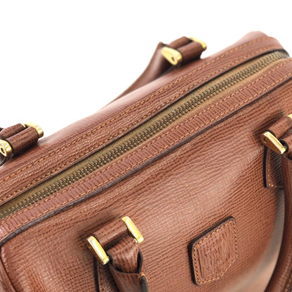 CELINE Blason embossed 2Way Bostonbag Handbag Shoulderbag Brown Vintage Old CELINE 2ungjn