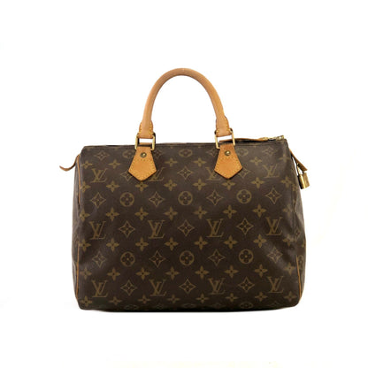 LOUIS VUITTON Monogram Speedy 30 Boston bag Handbag M41526 Brown Vintage Old ha3zjt