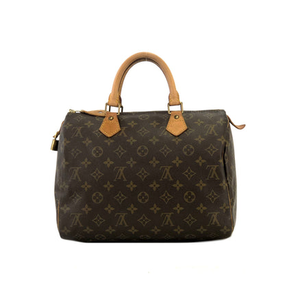 LOUIS VUITTON Monogram Speedy 30 Boston bag Handbag M41526 Brown Vintage Old ha3zjt