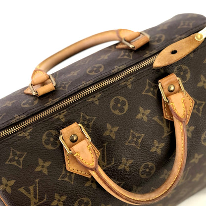 LOUIS VUITTON Monogram Speedy 30 Boston bag Handbag M41526 Brown Vintage Old ha3zjt
