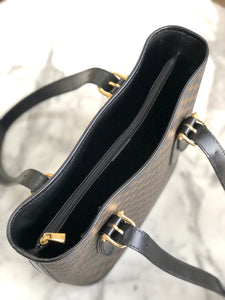 CELINE Macadam Tote bag Black Vintage Old celine　628gkb