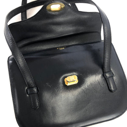 CELINE 旋鎖 Blason 標誌皮革單肩包 海軍藍 復古舊款 CELINE p62ipx