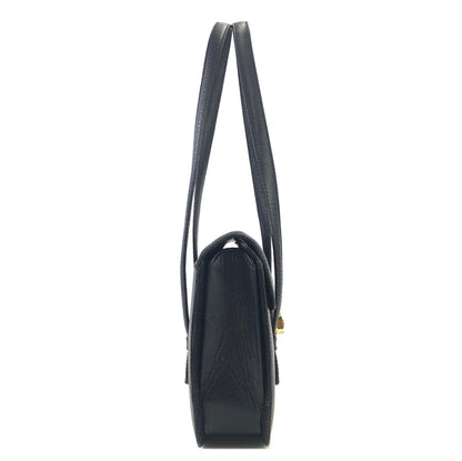 CELINE 旋鎖 Blason 標誌皮革單肩包 海軍藍 復古舊款 CELINE p62ipx